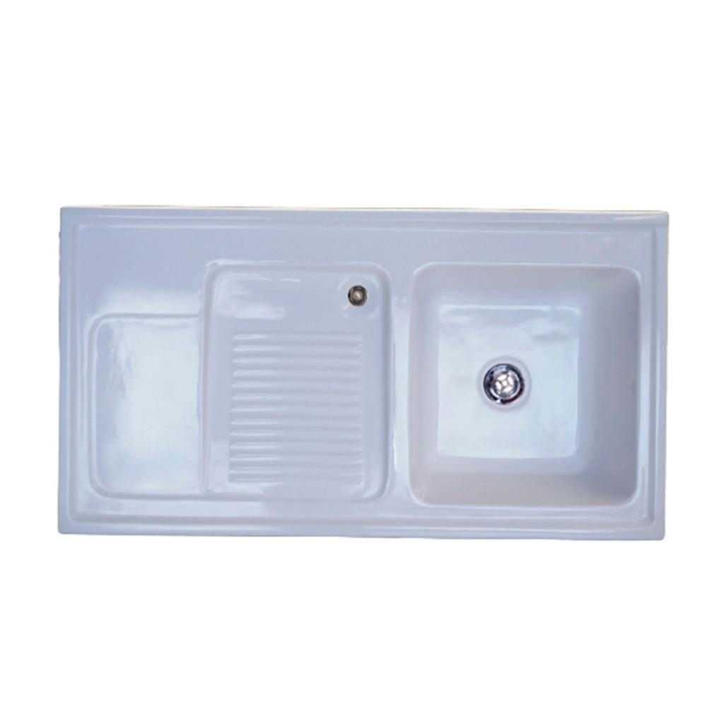 TANQUE DELTA QUADRADO LISO BRANCO 120X54