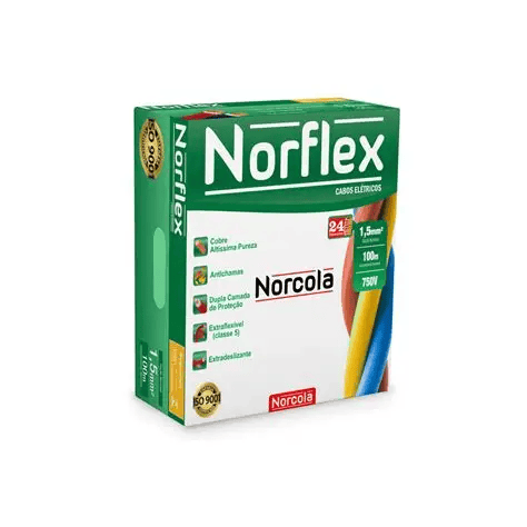 CABO NORFLEX 1,5MM VD 100MT NORCOLA