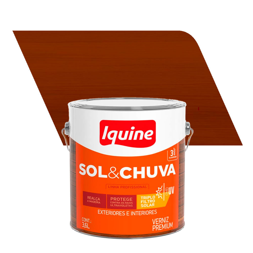 VERNIZ PU SOL/CHUVA CANELA 0,9L IQUINE