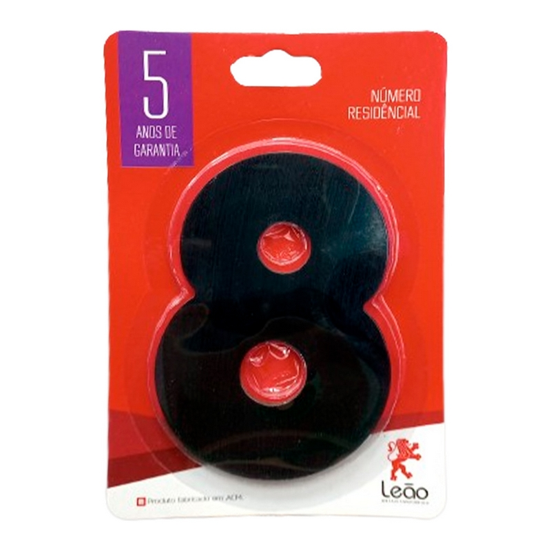 ALGARISMO ACM PT N¦ 8 12CM LEÃO