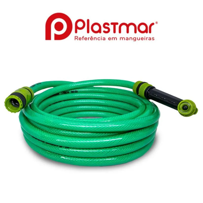 JOGO MANGUEIRA JARDIM ULTRA PRO VERDE 15MT PLASTMAR