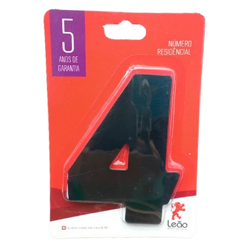 ALGARISMO ACM ESP N¦ 4 12CM LEÃO