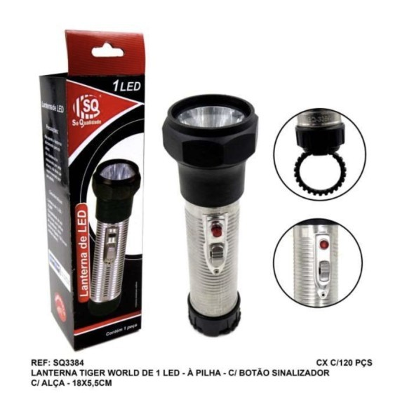 LANTERNA LED A PILHA 175MM SQ
