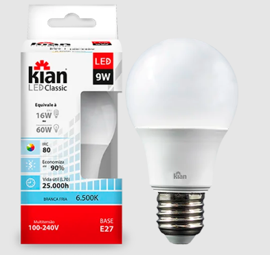 LAMPADA LED BULBO 9W KIAN
