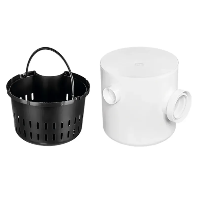 CAIXA SIFONADA C/CESTO REDONDO 250X250X75MM HERC