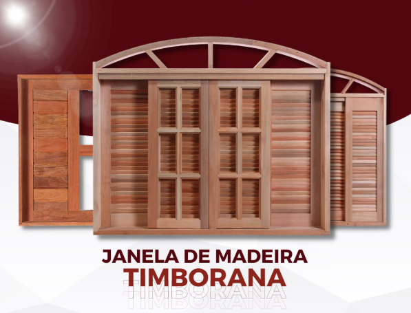 JANELA TIMBORANA CABANA 1,00X1,00 JJ MADEIRAS