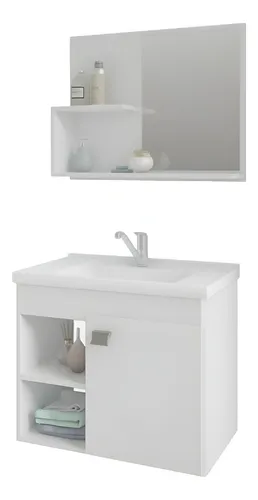 GABINETE WC+ESP 100%MDF LOTUS BRANCO 55CM MGM