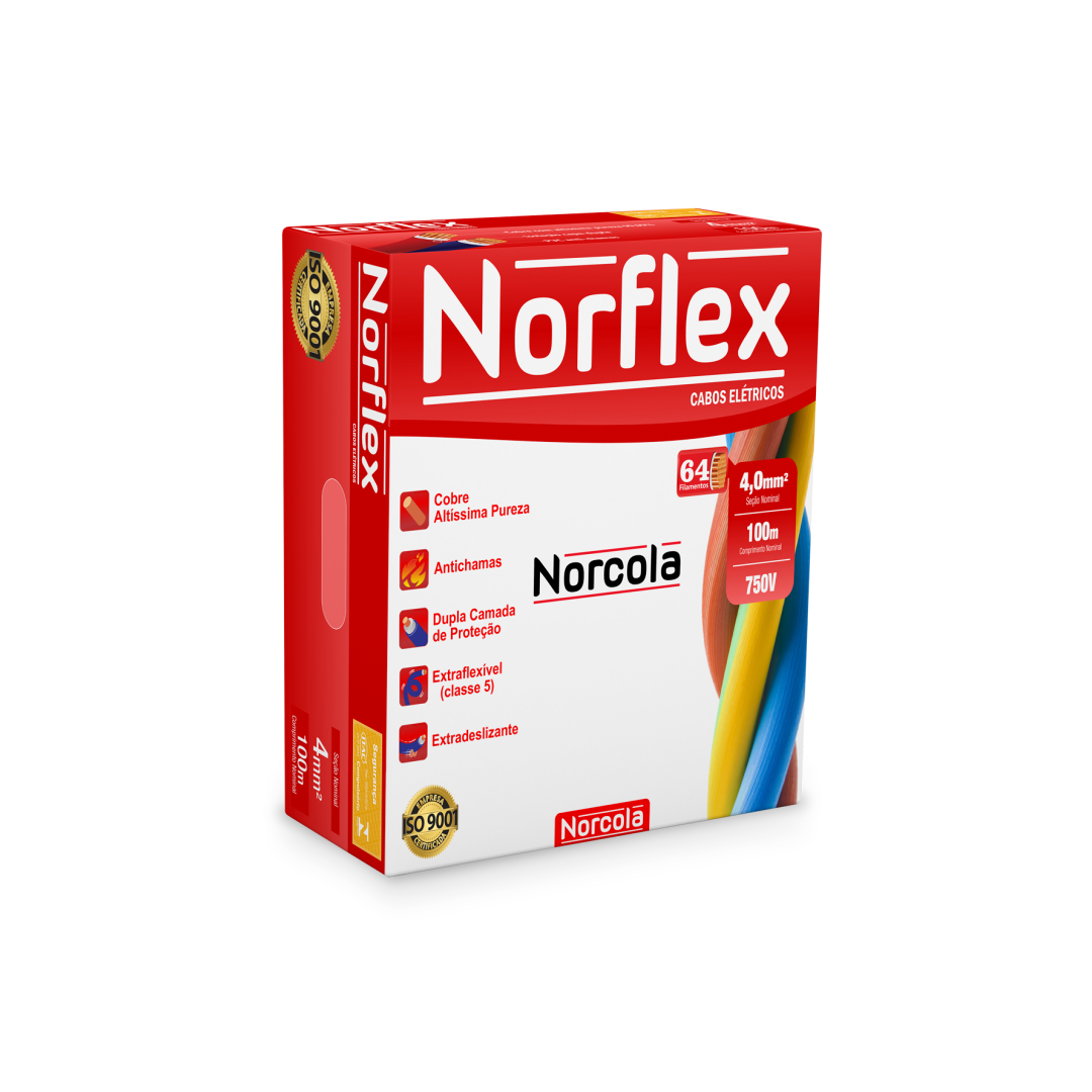 CABO NORFLEX 4,0MM PT 100MT NORCOLA