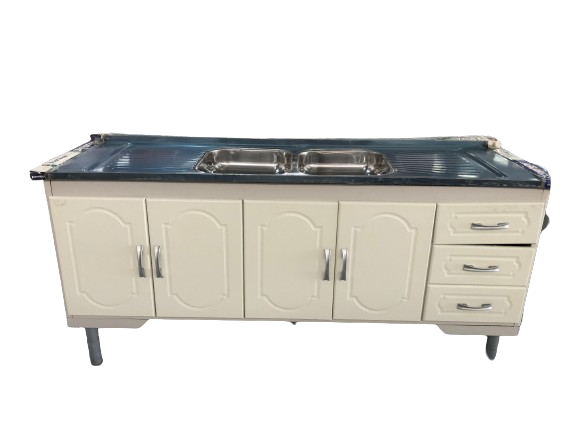 GABINETE COZINHA 100%MDF BEGE/BRANCO 1,54MT J RORATO