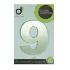 ALGARISMO ALUM N¦ 9 15CM DECORE