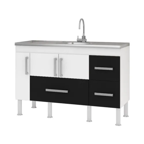 GABINETE COZINHA BARI C/GAVETAO BC/PT 1,40MT MGM