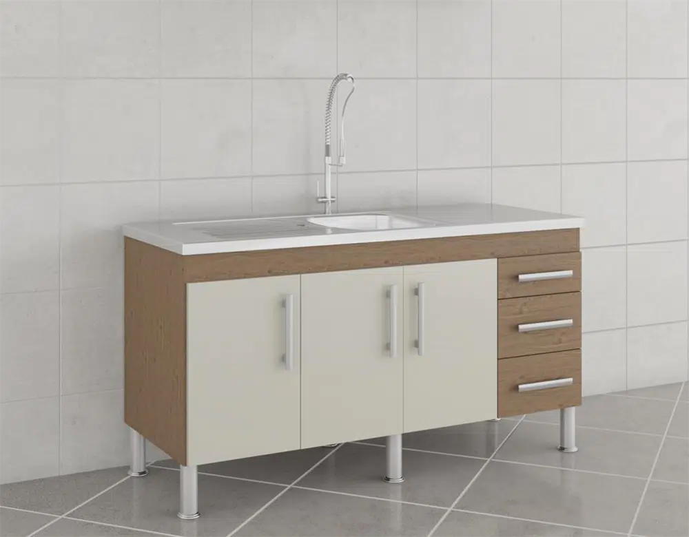 GABINHO COZINHA 100%MDF FLEX AMEN/WH 1,44MT MGM