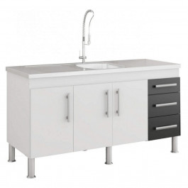 GABINETE COZINHA 100%MDF FLEX BC/PT 1,74MT MGM