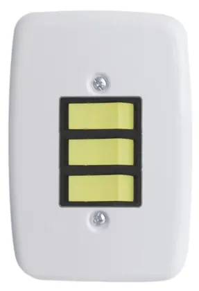 CONJUNTO 3 INTERRUPTORES SIMPLES STAND CINZA PLUZIE