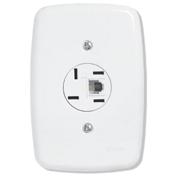CONJUNTO TOMADA TELEFONICA RJ11 MODULAR 4X2 PLUZIE