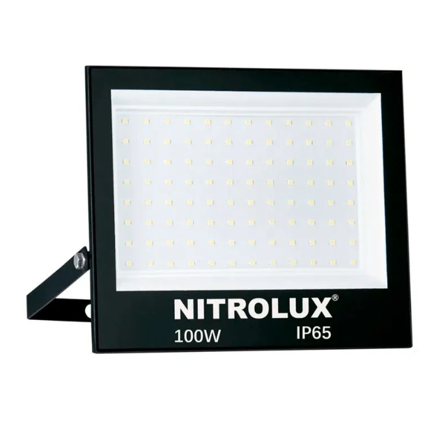 REFLETOR LED BIVOLT 6500K PT 100W NITROLUX/OUROLUX