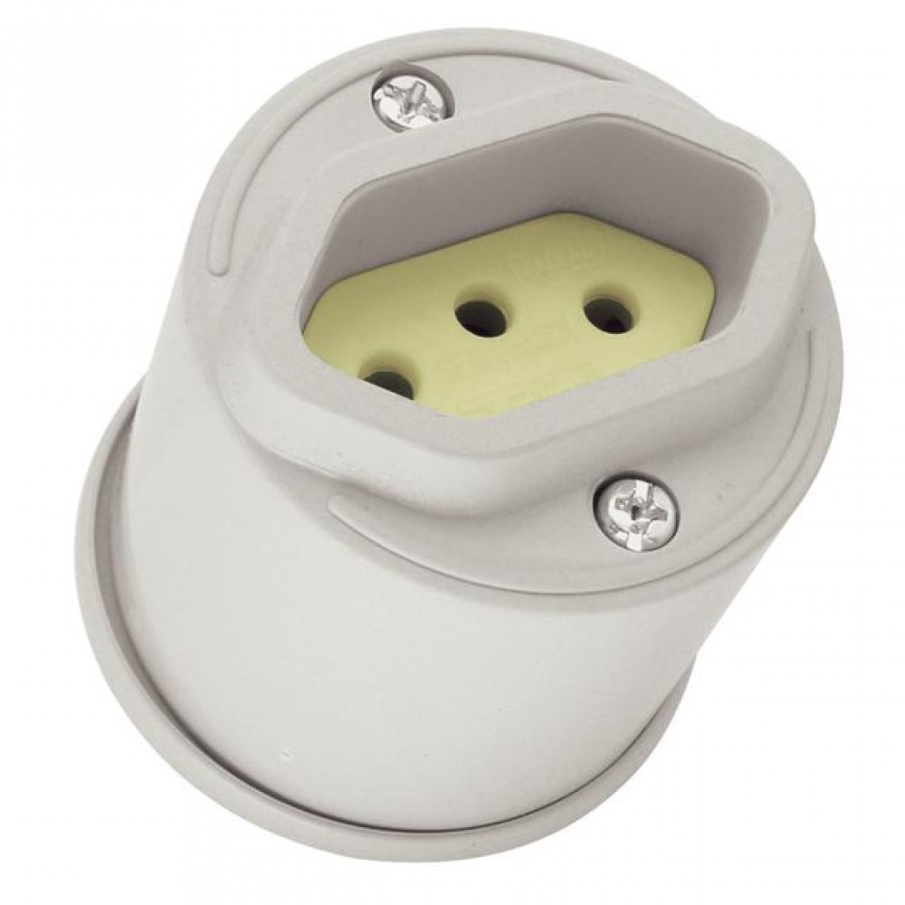 TOMADA 2P+T EXT 10A CINZA PLUZIE