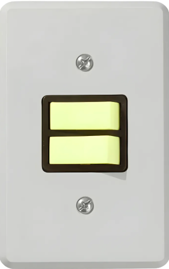 CONJUNTO 2 INTERRUPTORES SIMPLES STAND CINZA PLUZIE