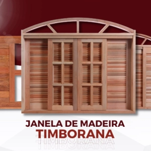 JANELA TIMBORANA CABANA 0,80X1,00 JJ MADEIRAS