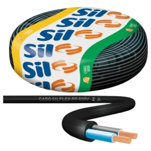 CABO FLEXIVEL PP 2X4,0MM 1MT SIL