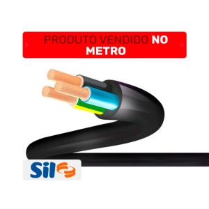 CABO FLEXIVEL PP 3X4,0MM 1MT SIL