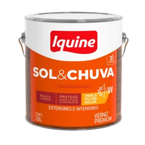 VERNIZ PU SOL/CHUVA INCOLOR 3,6L IQUINE