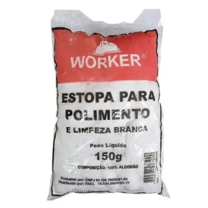 ESTOPA PARA POLIMENTO LIMP BRANCO 150G WORKER
