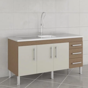 GABINHO COZINHA 100%MDF FLEX AMEN/WH 1,44MT MGM