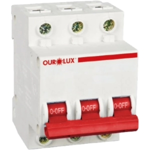 DISJUNTOR DIN TRIPLO CURVA C 25A OUROLUX