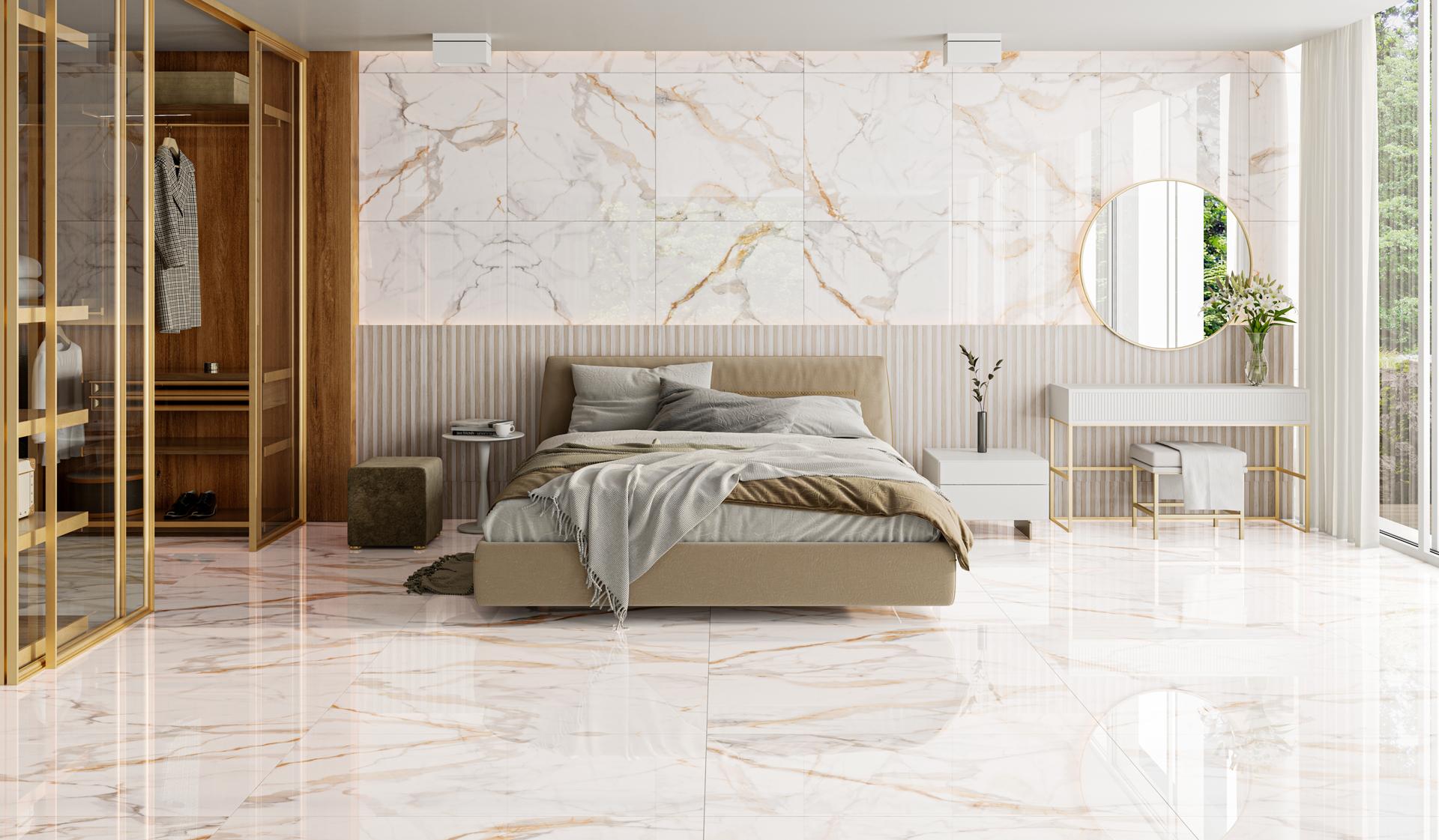 PISO RETIFICADO 85X85 POL CALACATA GOLD (2,14/51,36) LUME